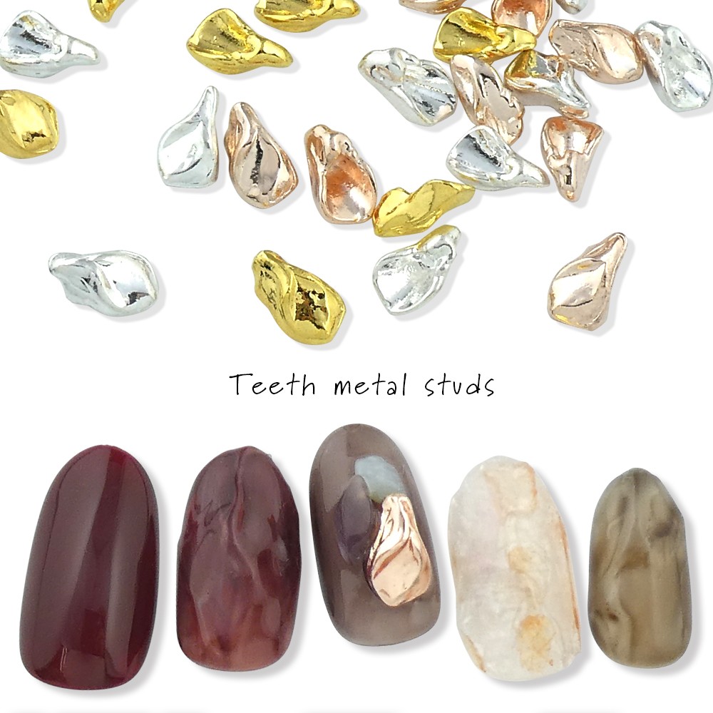 【 jein 】Teeth metal studs　ティースメタルスタッズ　全３色　ゴールド／シルバー／ピンクゴールド